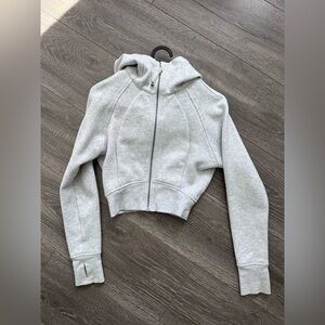 Cropped Full Zip Scuba Hoodie